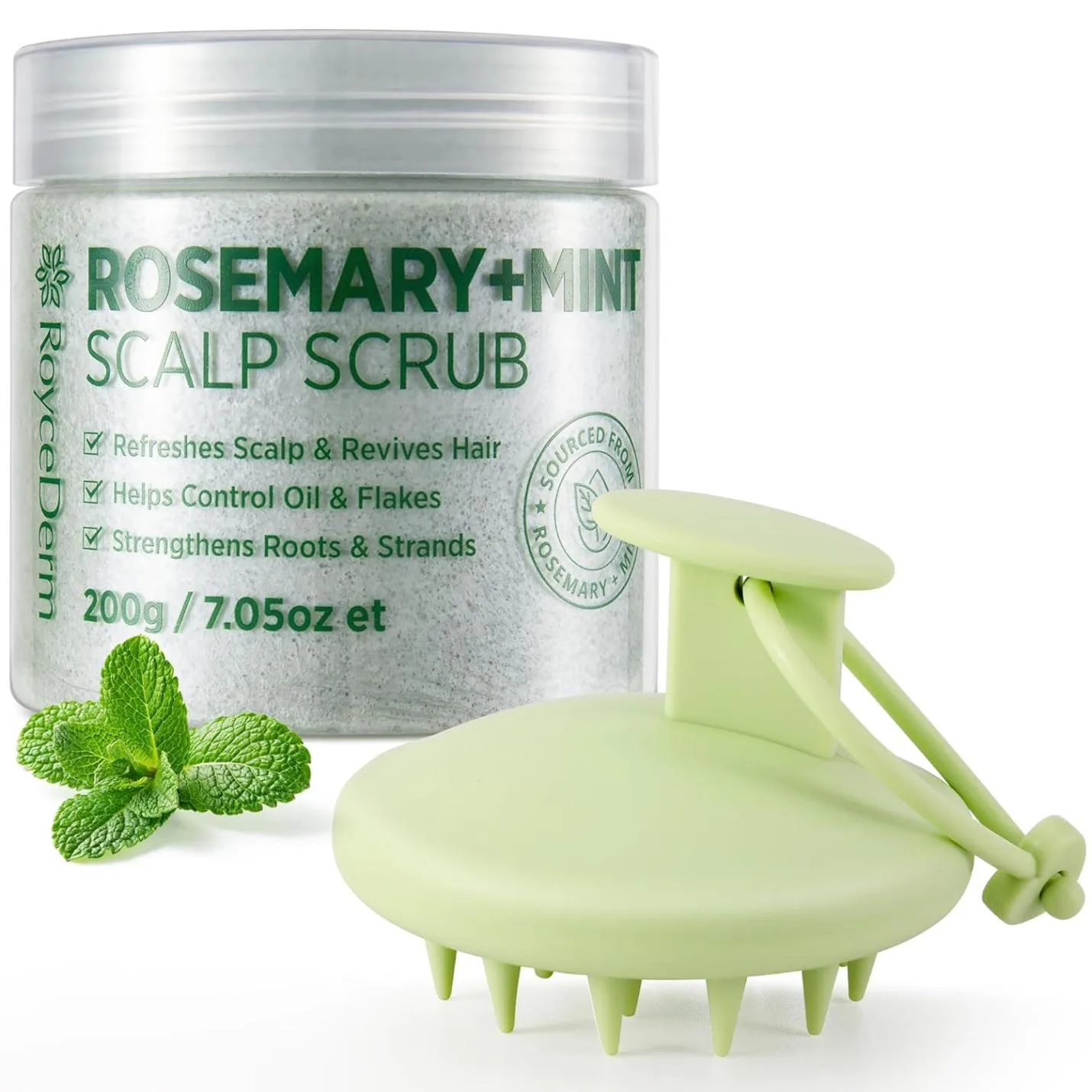 Roycederm Rosemary + Mint Scalp Scrub Kit